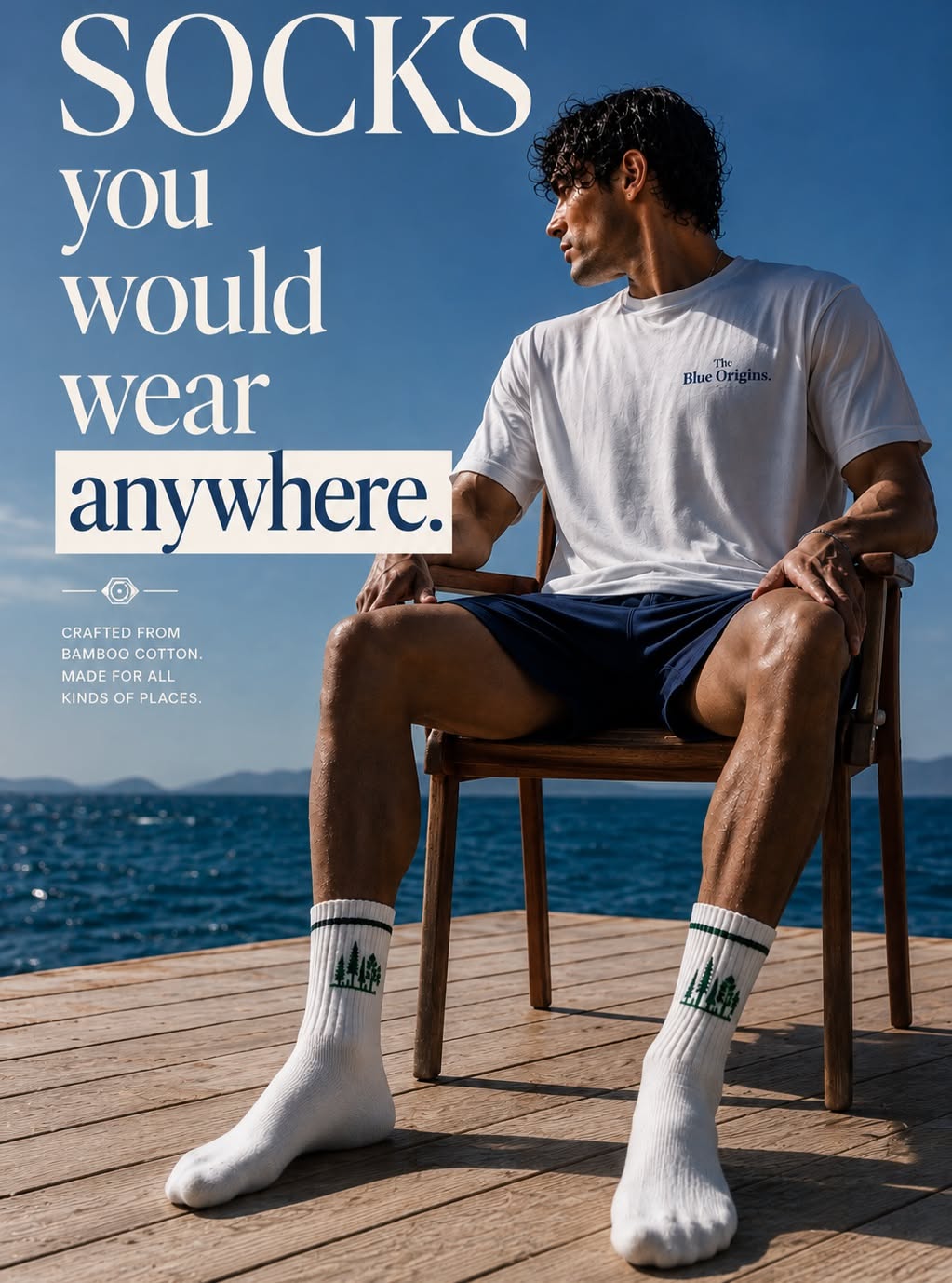 Instagram post: Strong editorial socks fashion campaign