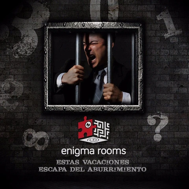 Escape Rooms creative ad: Prisoner visual sells escape-room tension