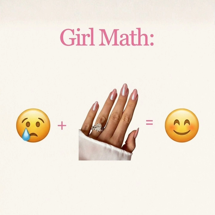 Nail Salons creative ad: Girl Math emoji equation, witty nail pitch