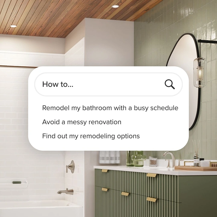 Home Renovation & Remodeling creative ad: Search interface makes remodeling discovery tangible
