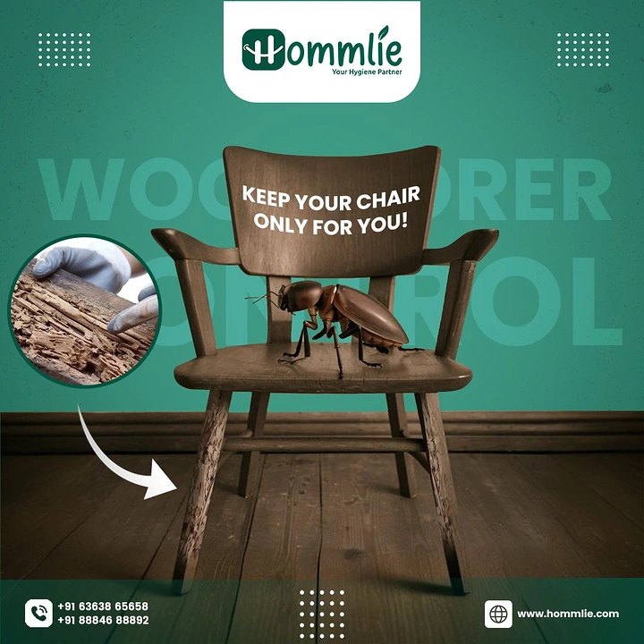 Pest Control creative ad: Giant termite claiming chair, keep-your-chair idea