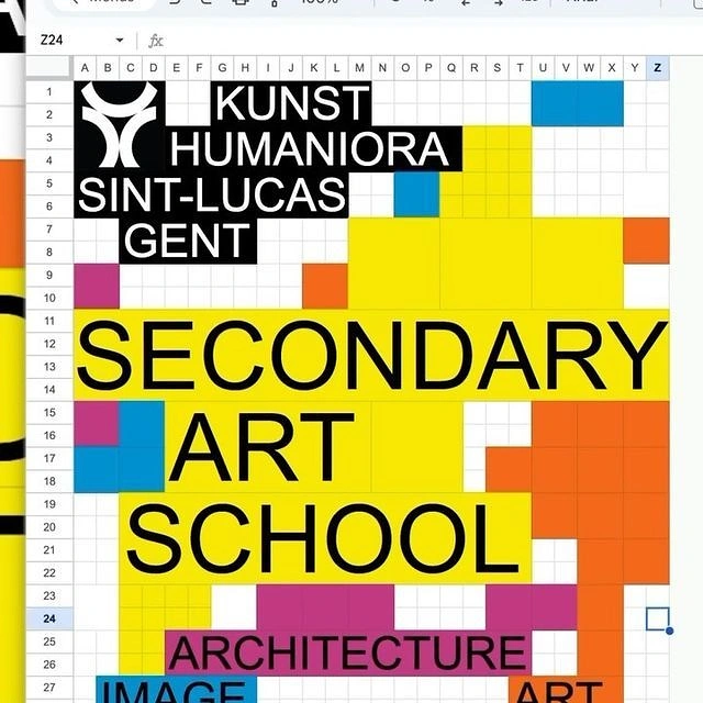 Schools & School Admissions creative ad: Editorial calendar-grid art-school identity