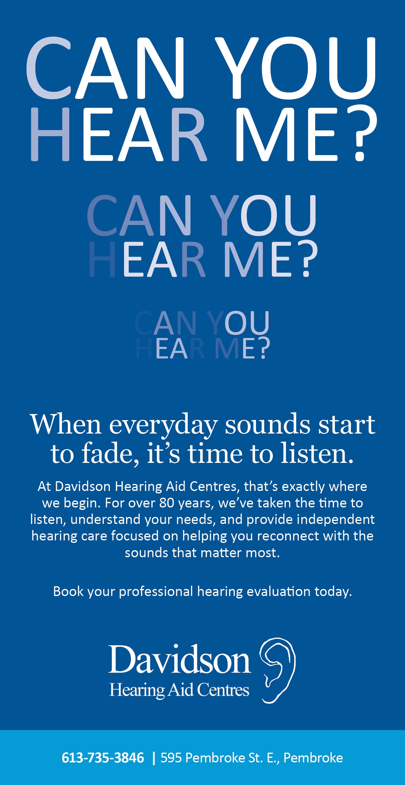 Story: Fading repeated headline mimics hearing loss