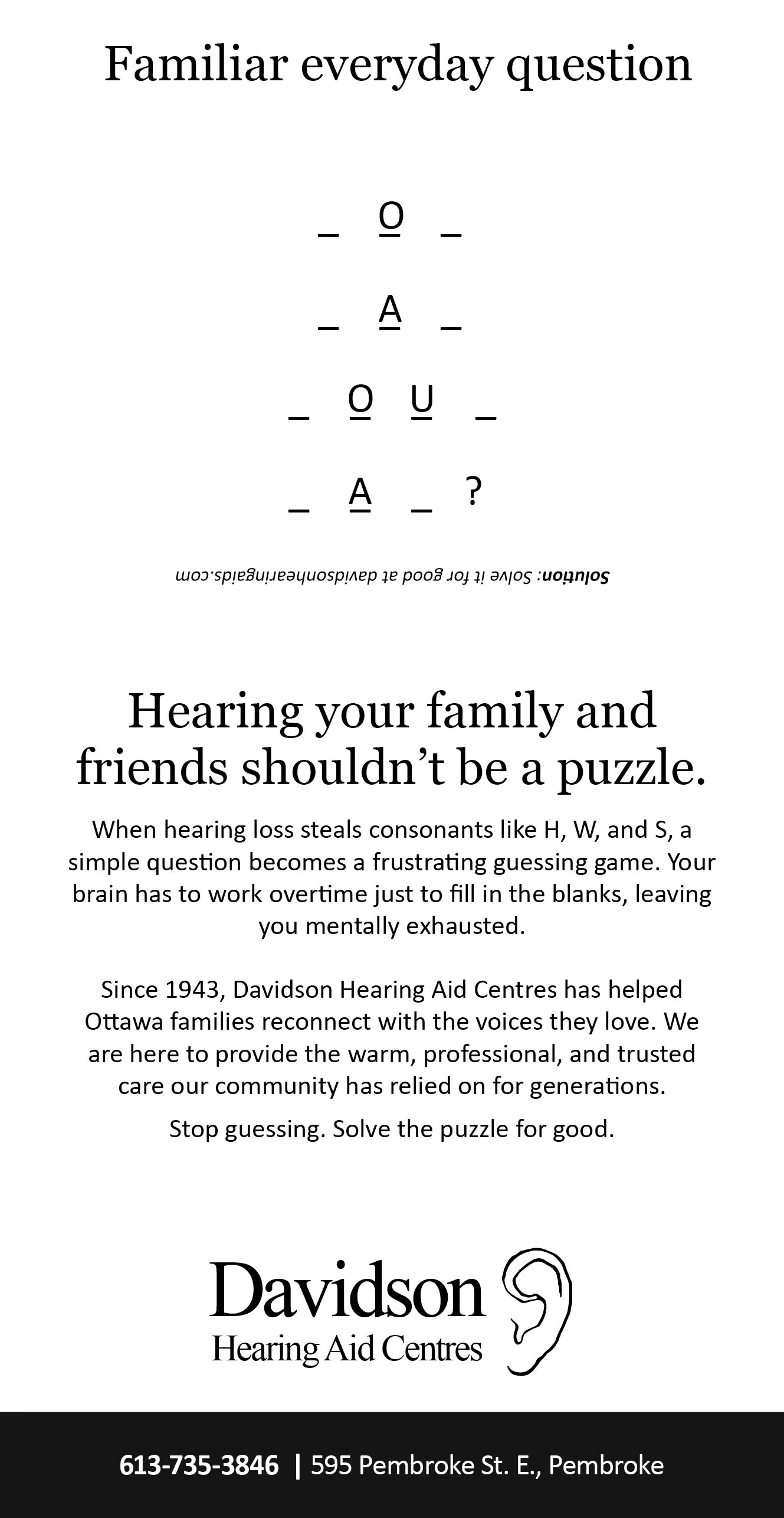 Story: Missing-consonant puzzle mimics hearing loss