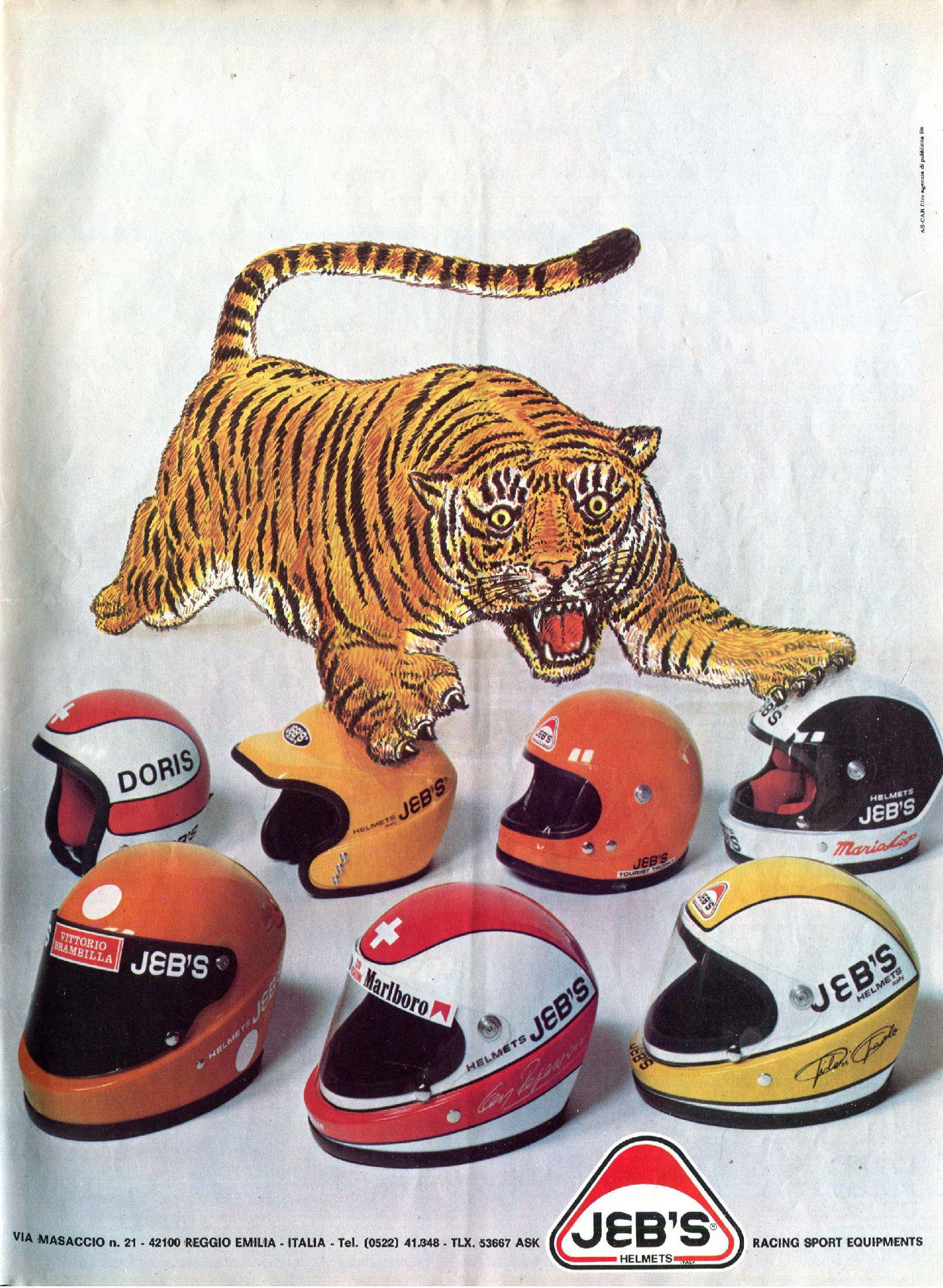 Instagram post: Unexpected tiger-led helmet product composition