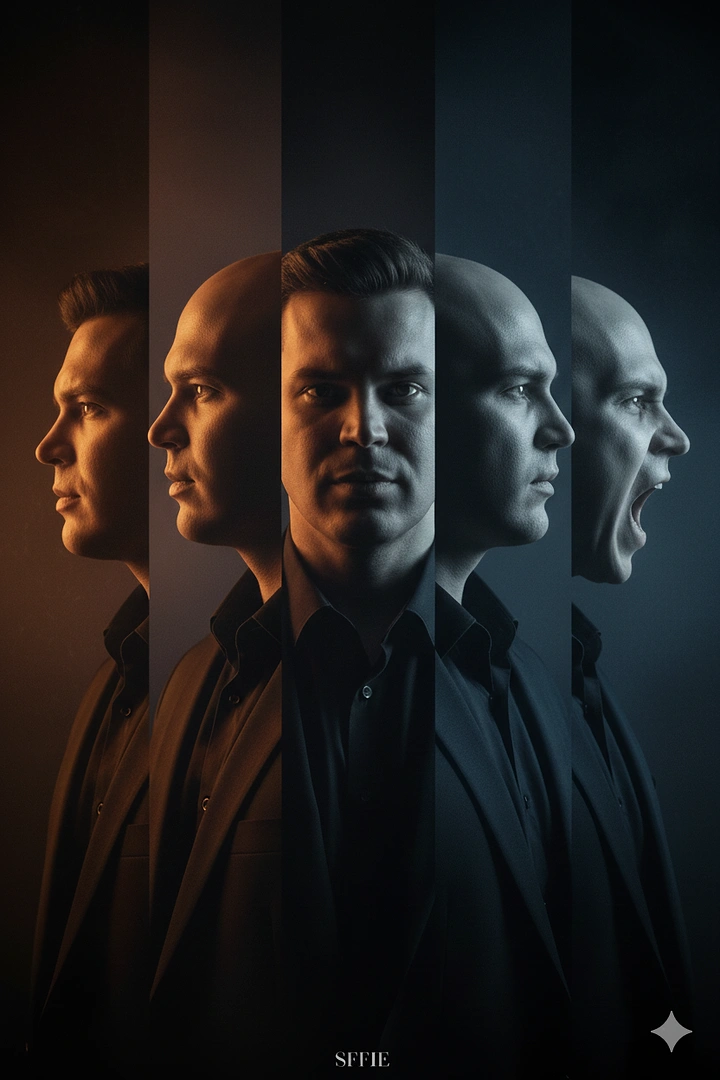 Life & Business Coaches creative ad: Morphing faces suggest personal transformation