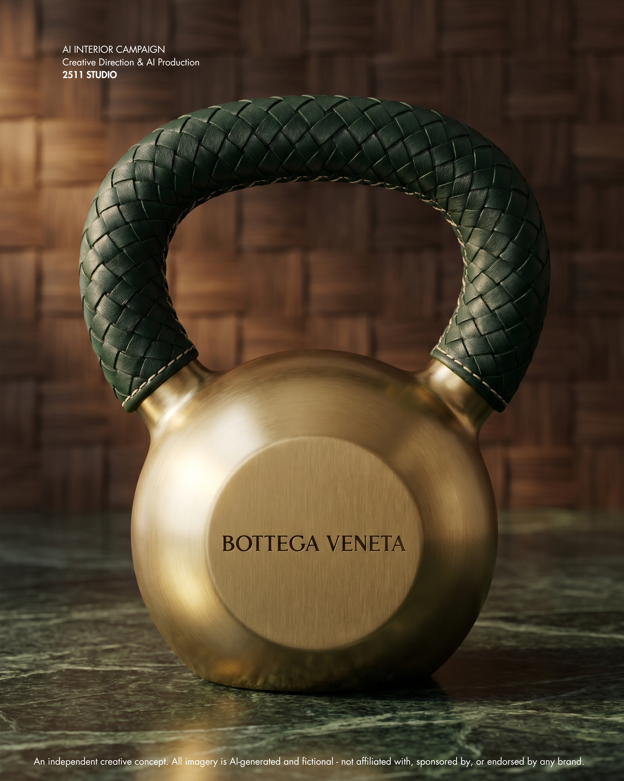 Instagram post: Luxury kettlebell turned into campaign object