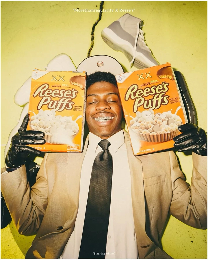 Breakfast Cereals & Oats creative ad: Surreal cereal-box character composition