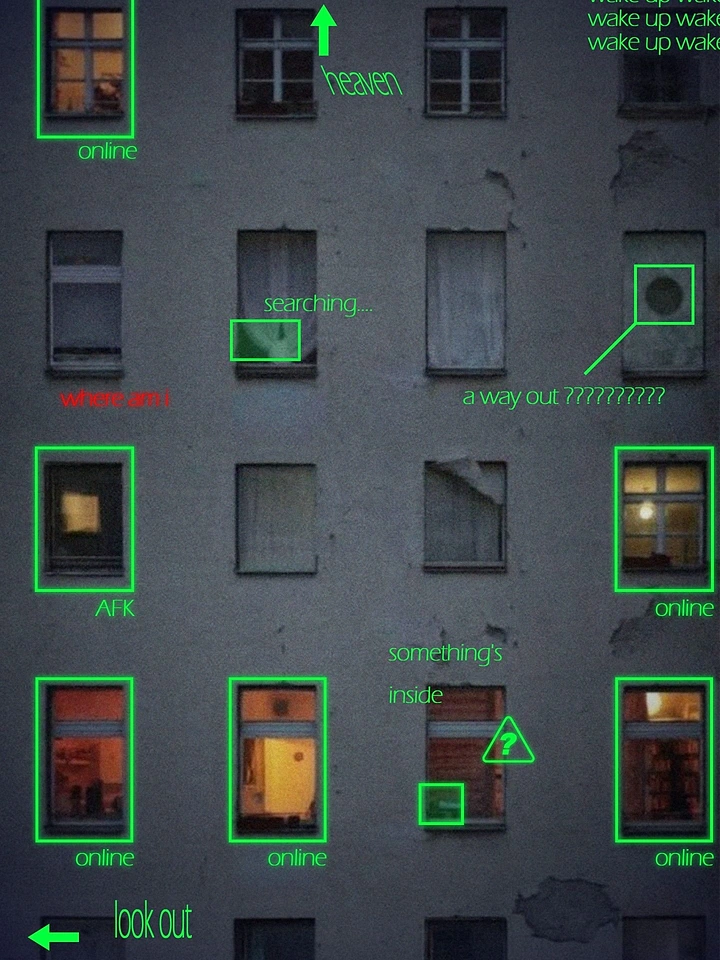 Escape Rooms creative ad: Annotated building turns escape clues into interface