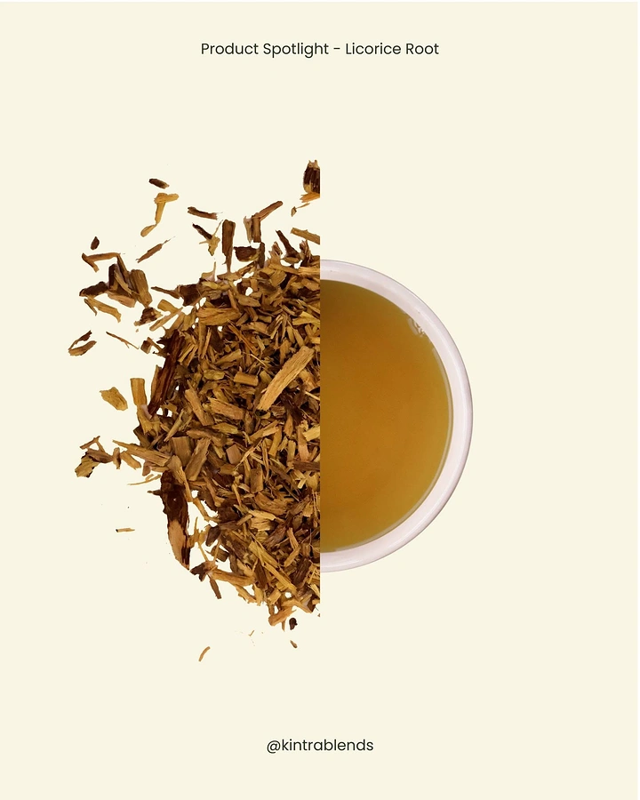 Tea & Chai Brands creative ad: Split circle: root half, tea half