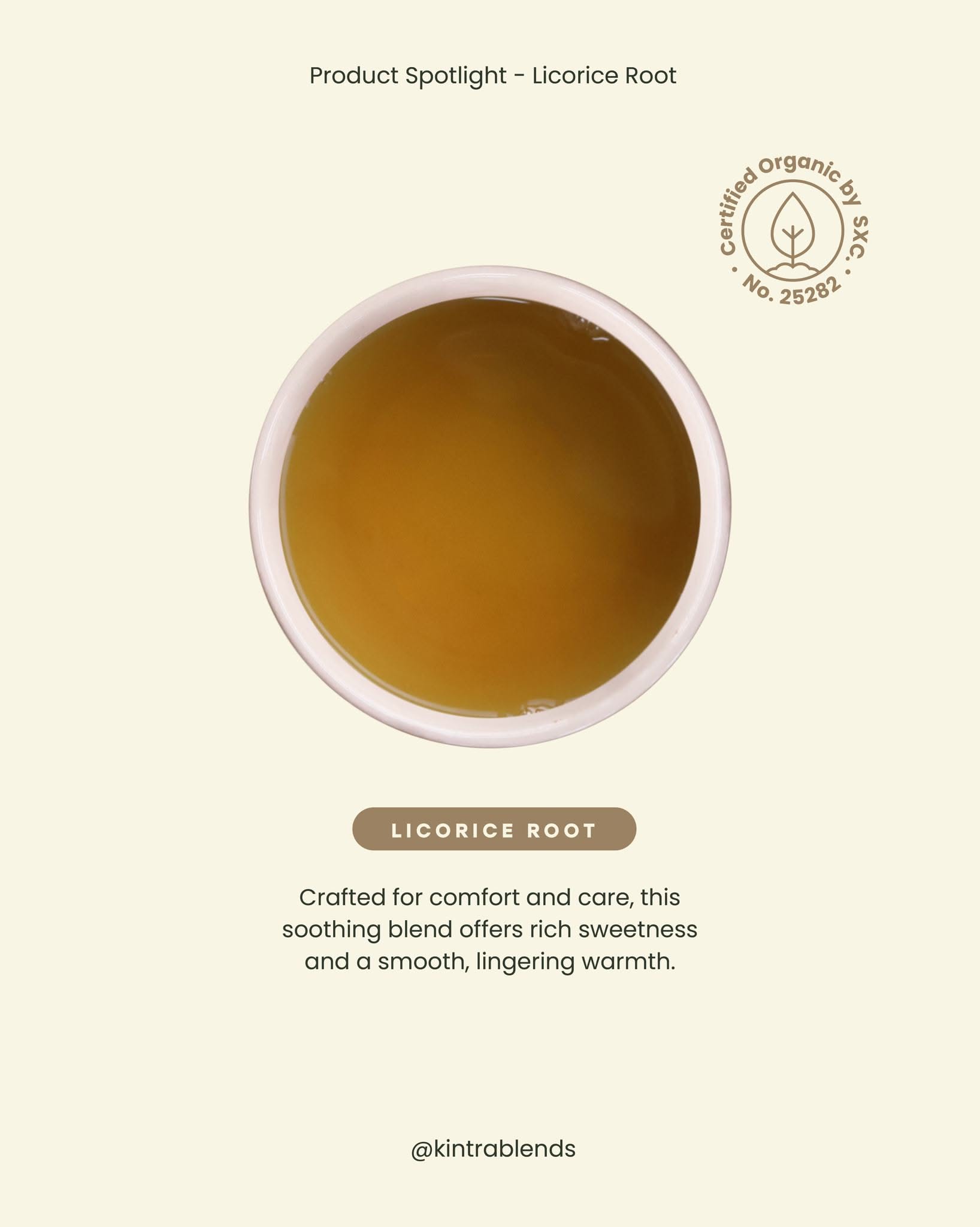 Instagram post: Split circle: root half, tea half, slide 2
