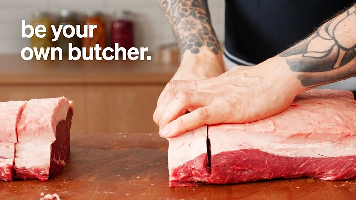 Meat & Seafood Shops creative ad: Butchery role reversed through witty headline