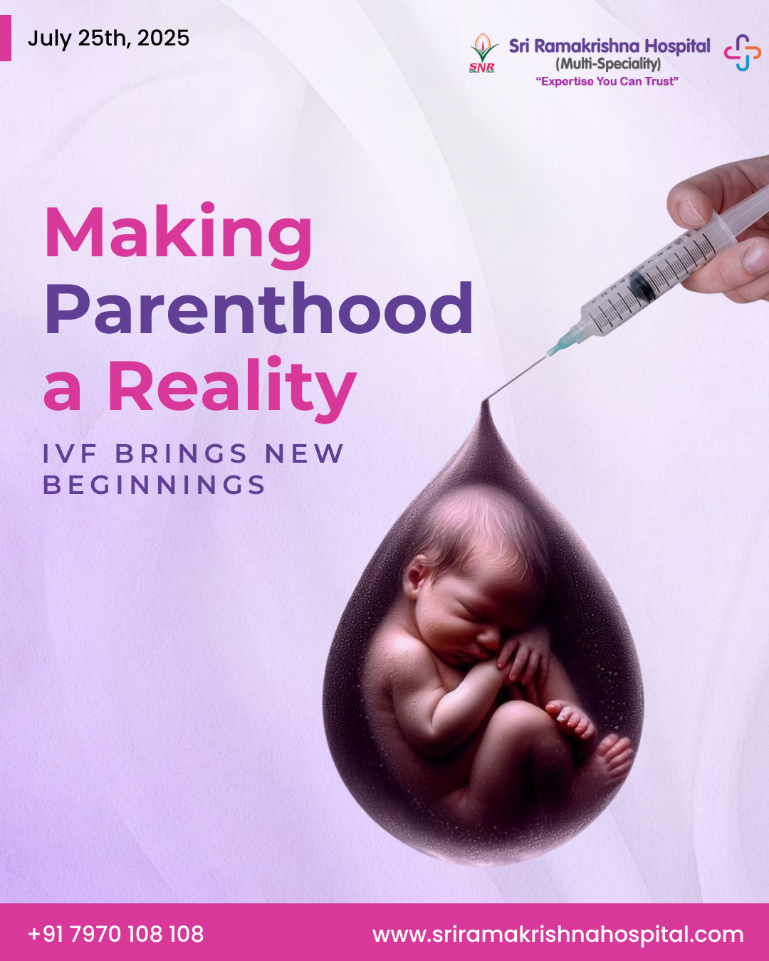 Instagram post: Syringe drop holds fetus