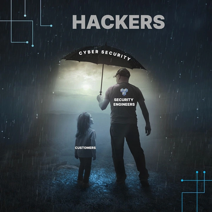Cybersecurity Companies creative ad: Cinematic hacker-customer narrative