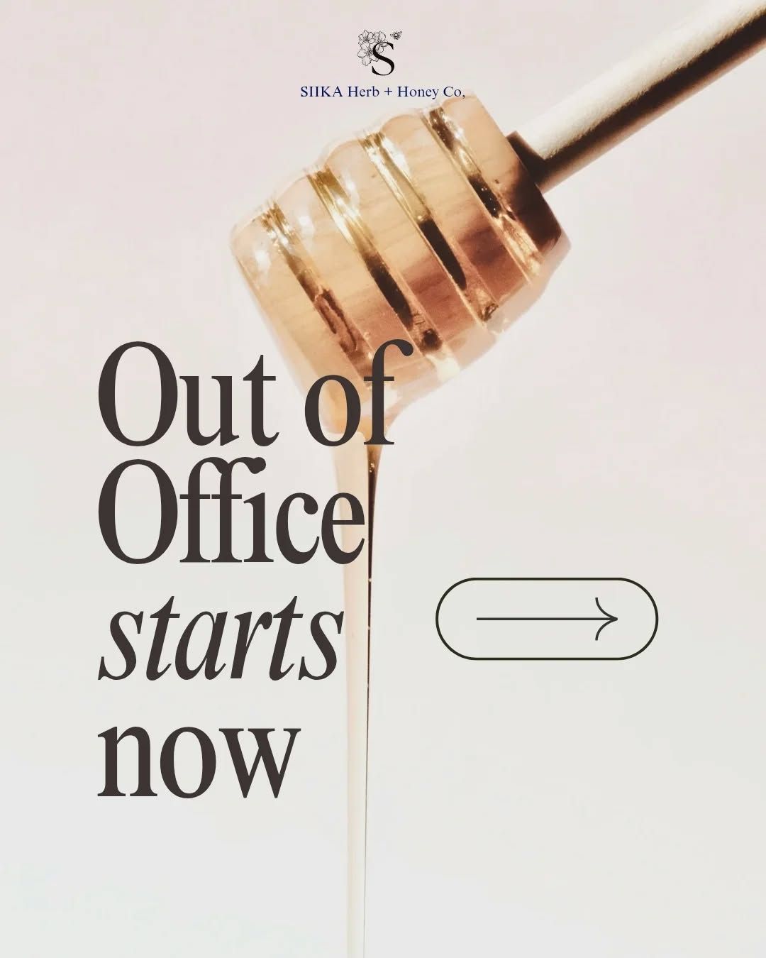 Instagram post: Clever out-of-office honey escape