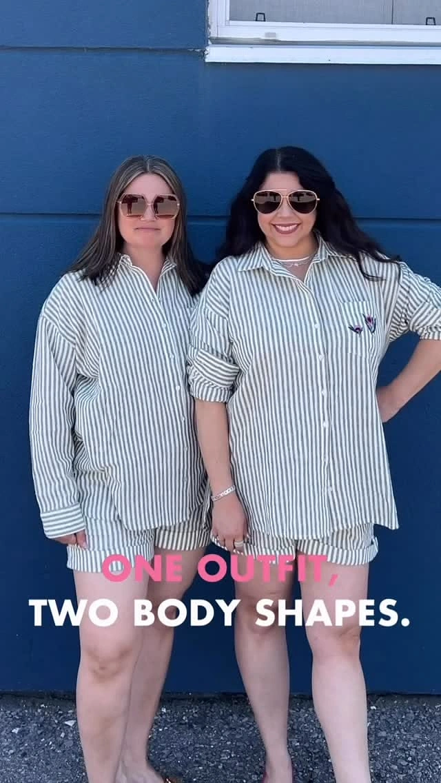 Plus-Size Fashion creative ad: Two body shapes, one outfit