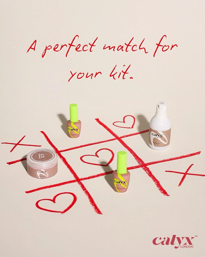 Nail Salons creative ad: Tic-tac-toe perfect match product pun
