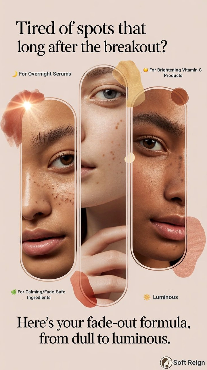 Skin & Cosmetic Clinics creative ad: Split pill frames show spots fading