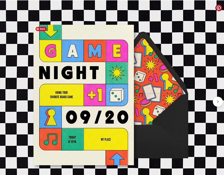 Board Games & Game Cafes creative ad: Checkerboard world frames playful game night