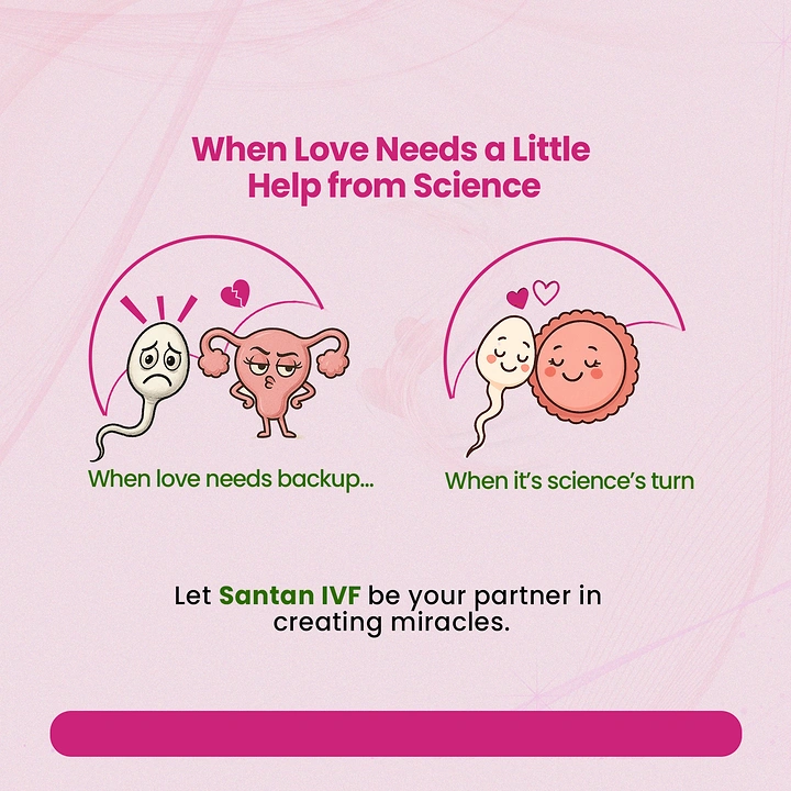 IVF & Fertility Clinics creative ad: Cartoon heart and uterus teamwork metaphor