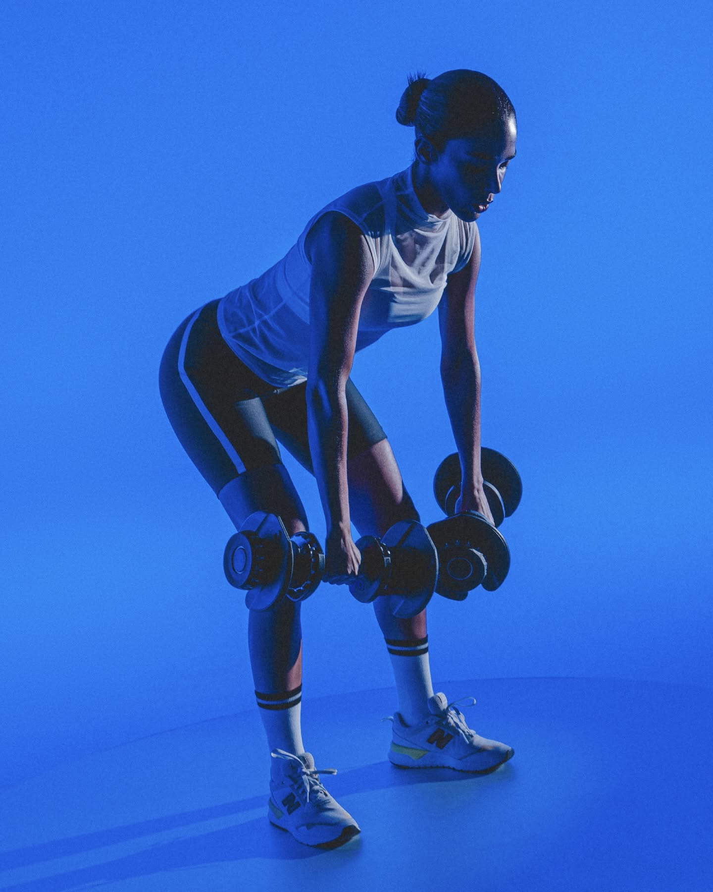 Instagram post: Surreal blue room turns equipment into installation, slide 8