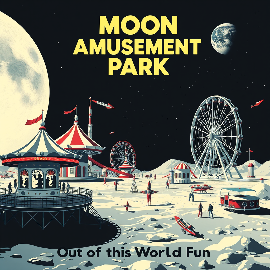 Instagram post: Park on the moon, out-of-world pun
