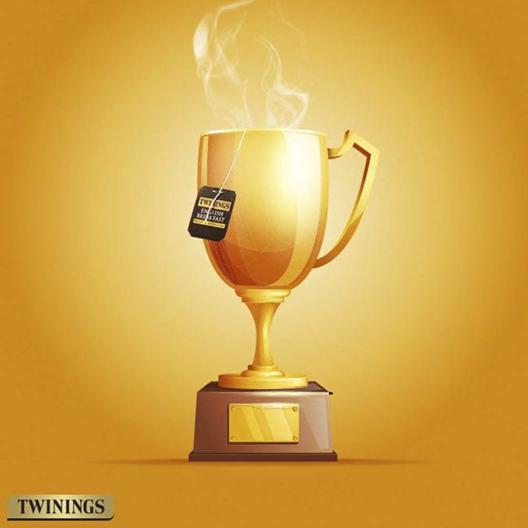 Instagram post: Steaming trophy cup with teabag