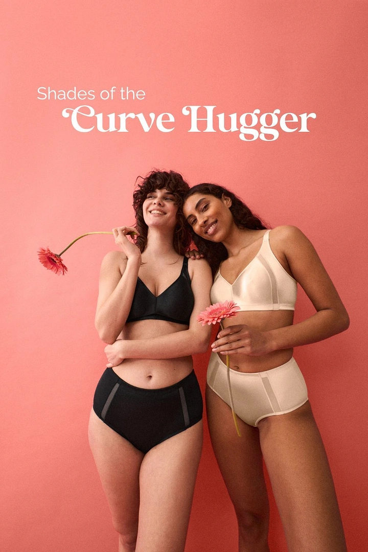 Plus-Size Fashion creative ad: Curve-hugging lingerie pun drives concept
