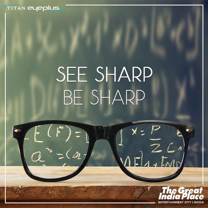 Opticians & Eye Care creative ad: Glasses sharpen blurry chalkboard equations