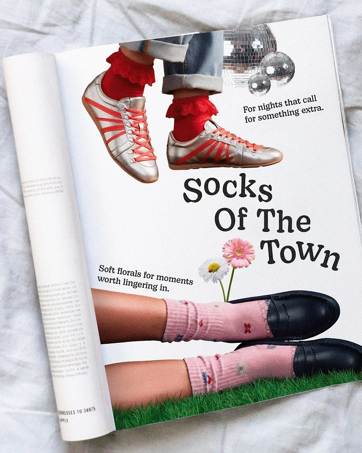 Socks Brands creative ad: Socks of the Town editorial pun