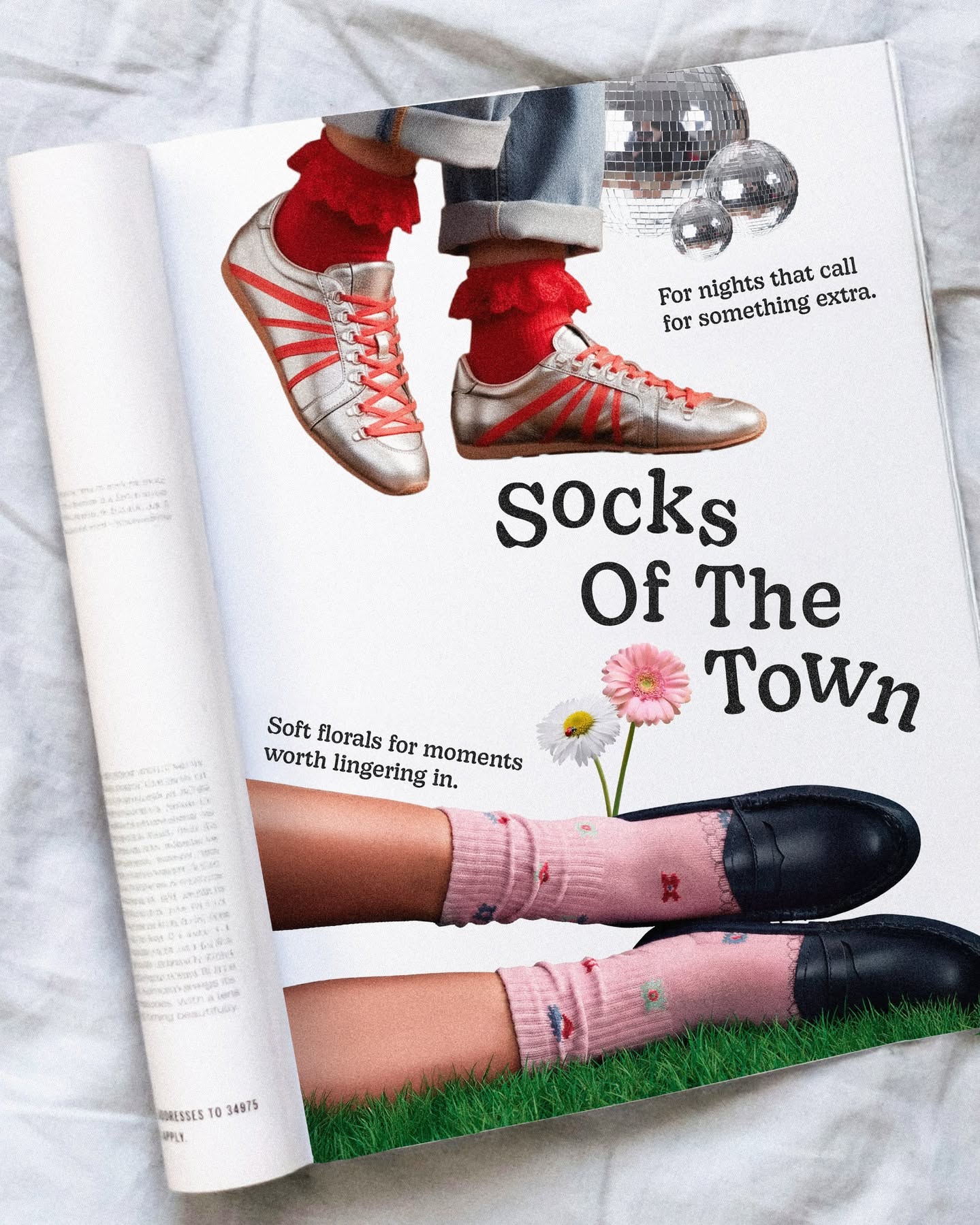 Instagram post: Socks of the Town editorial pun