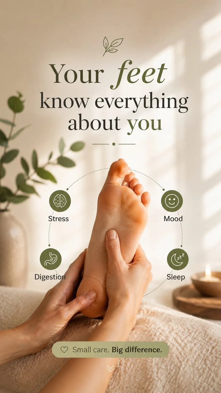 Pain Relief Brands creative ad: Insightful feet-health visual metaphor