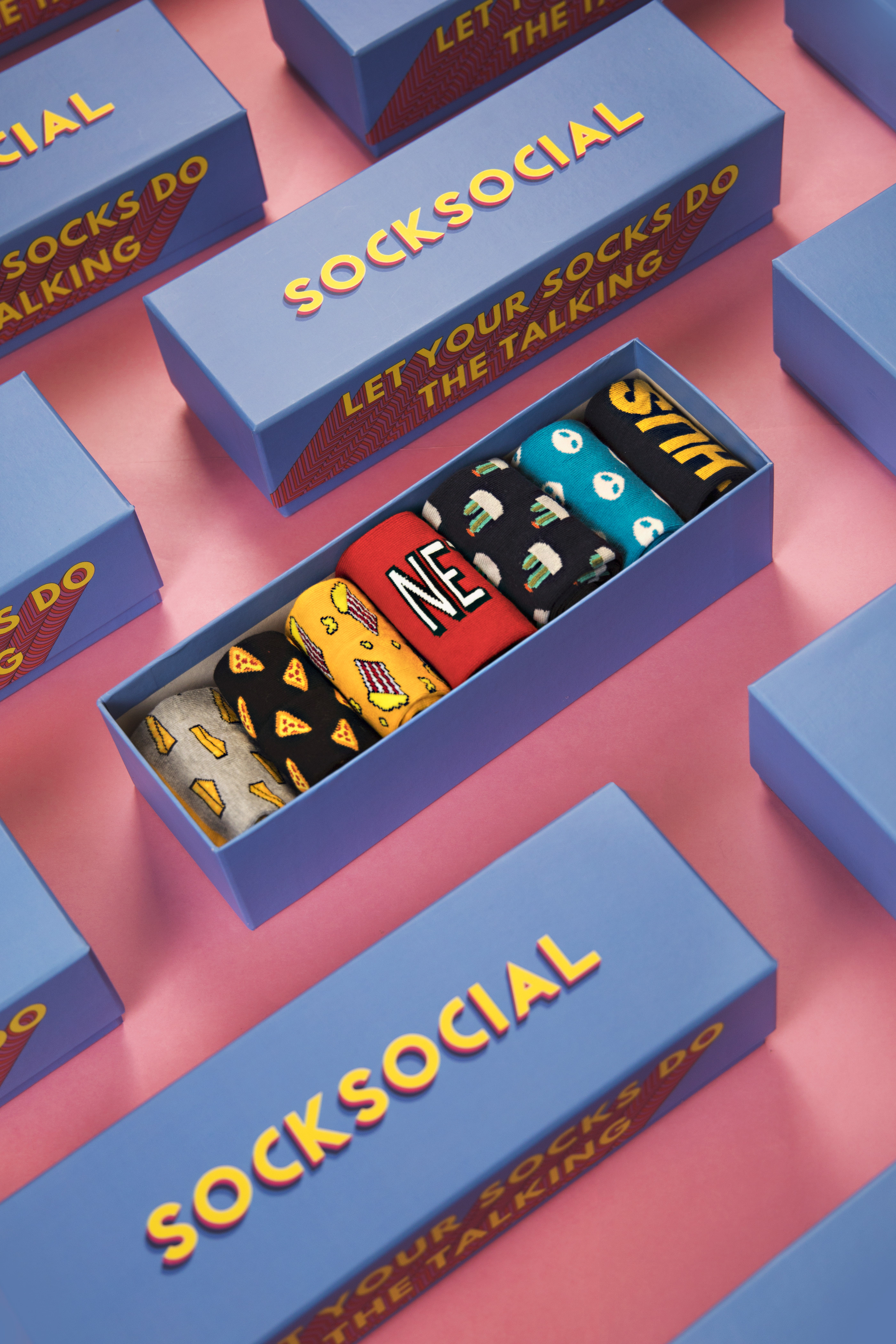 Story: Socks become bold branded packaging
