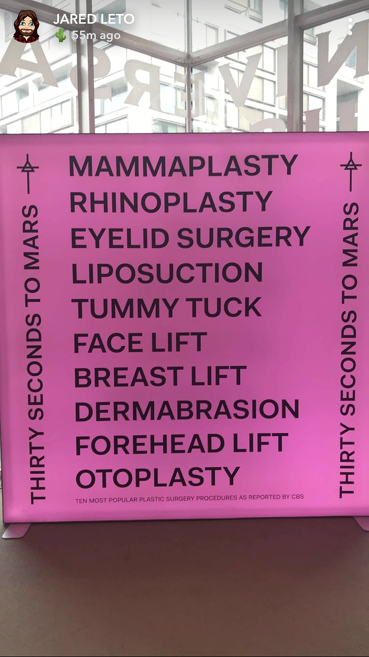 Plastic Surgery Clinics creative ad: Music-poster treatment list concept