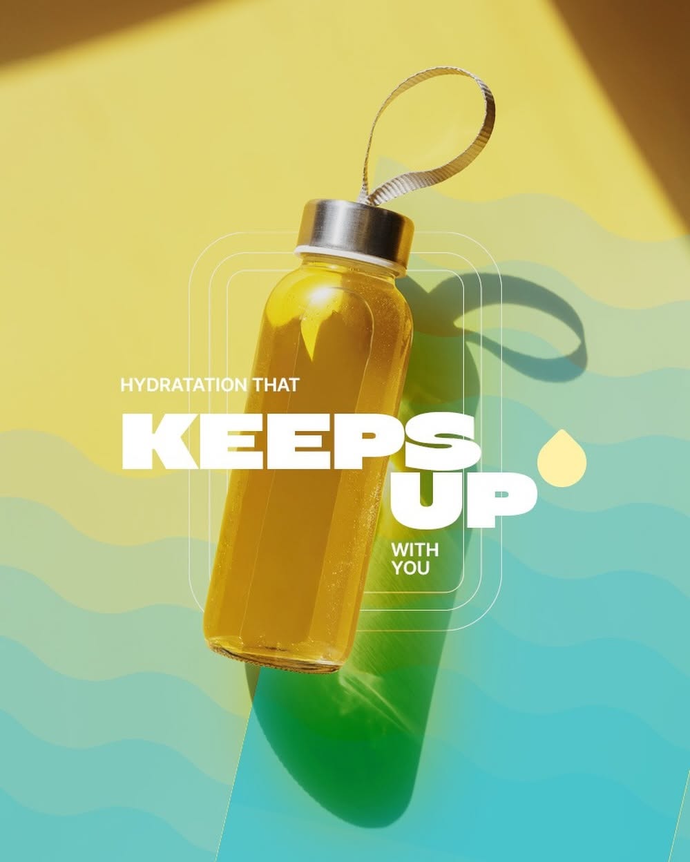 Instagram post: Bottle visually keeps up with hydration