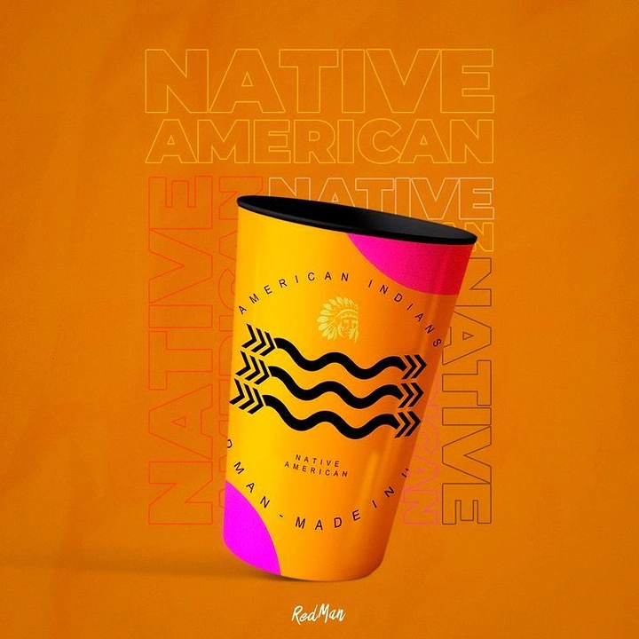Tumblers, Flasks & Drinkware creative ad: Distinctive Indigenous-inspired cup branding