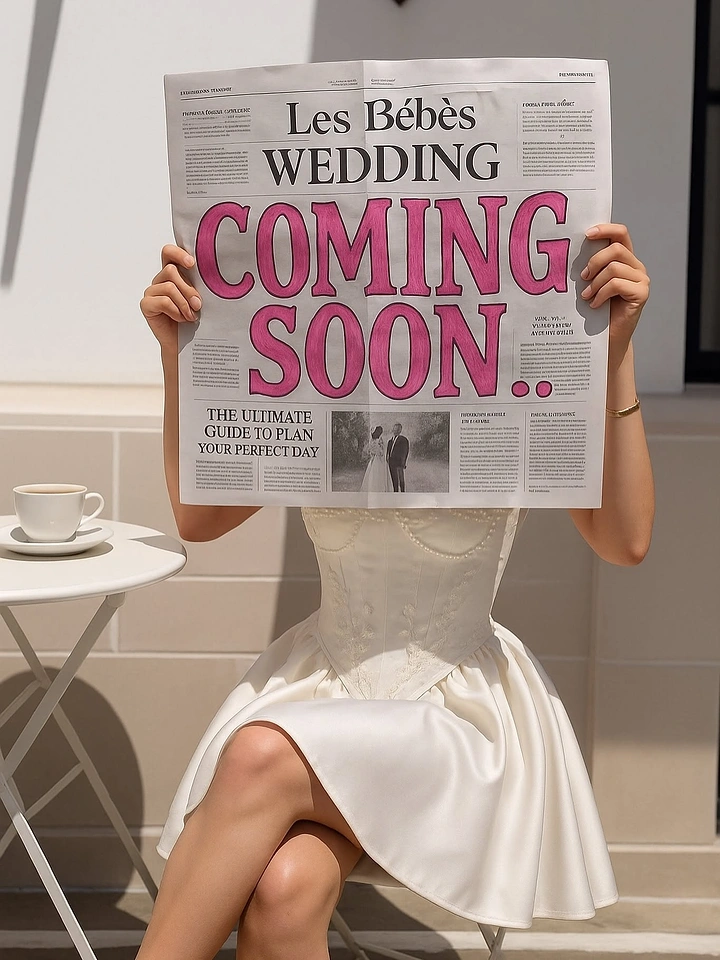 Wedding Planners creative ad: Newspaper headline coming soon teaser