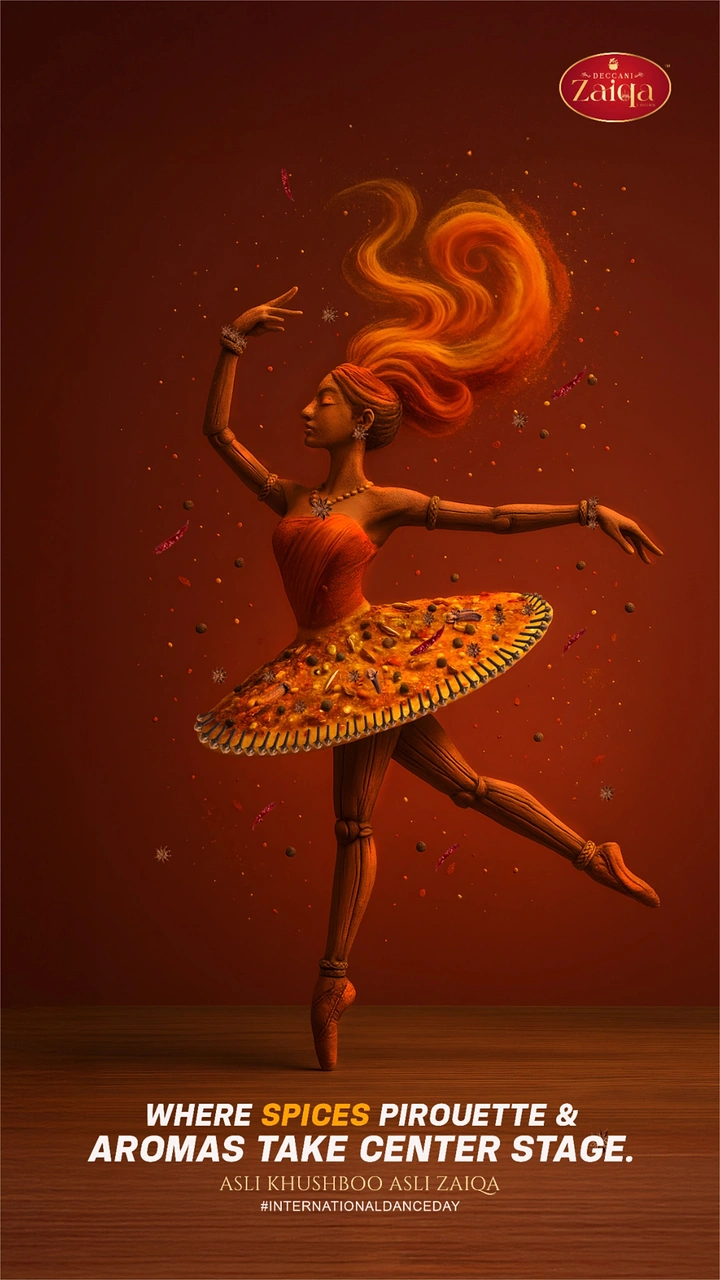 Spices & Masala Brands creative ad: Spice-made ballerina for Dance Day