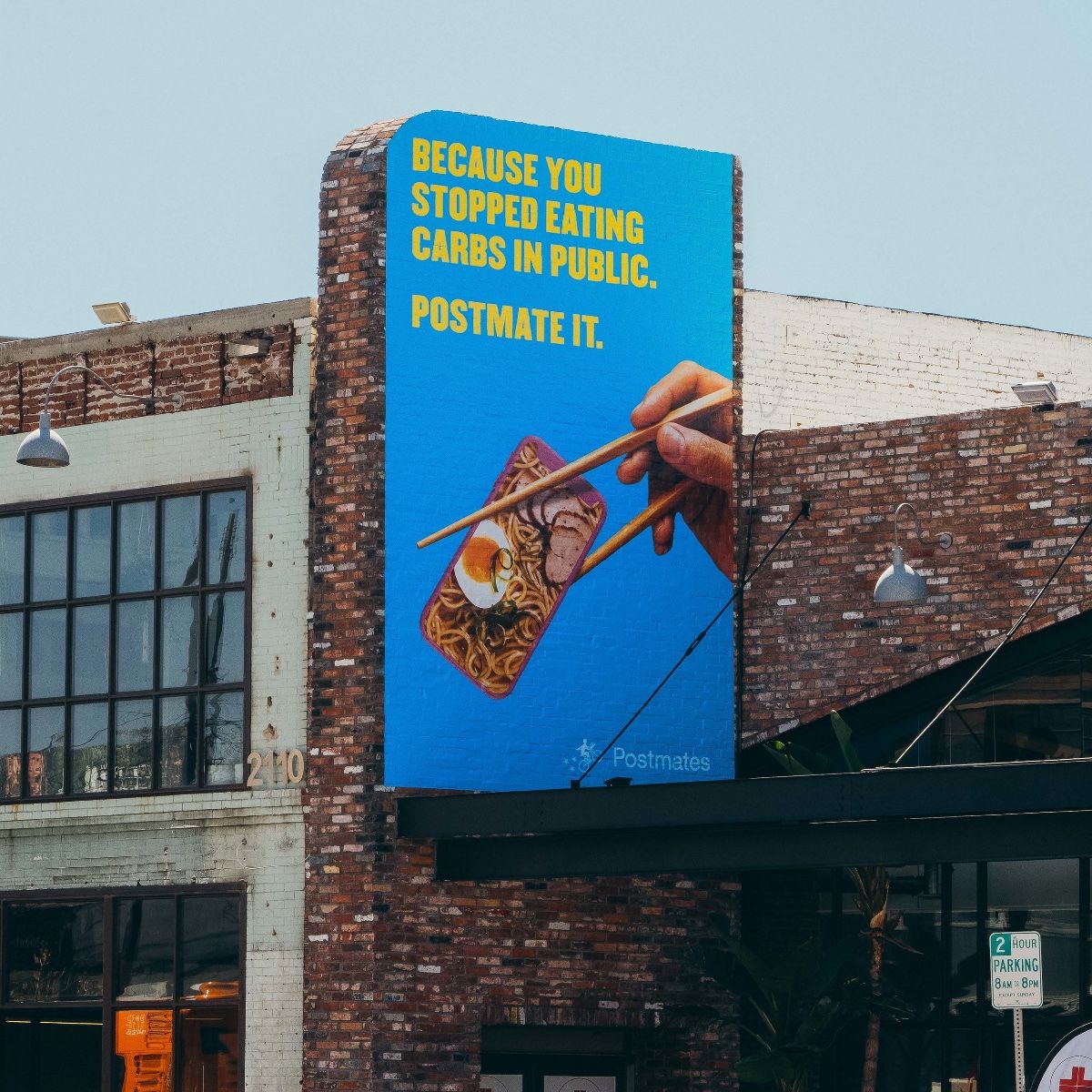 Instagram post: Witty 'stopped eating carbs in public' billboard