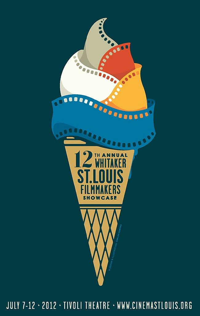 Events & Nightlife creative ad: A stylized ice-cream cone assembled from colorful curling film strips