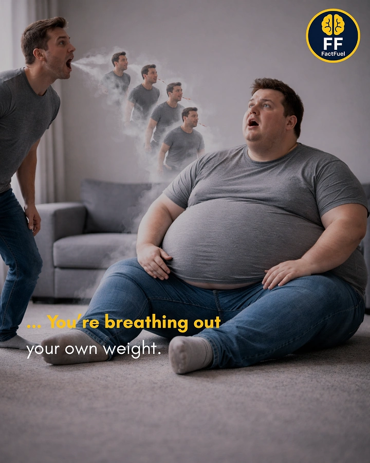 Weight Loss Clinics creative ad: Breathing out weight is a memorable metaphor