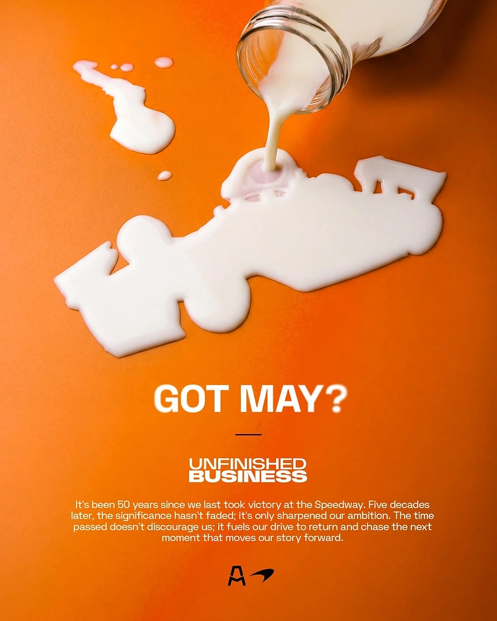 Dairy Brands creative ad: Milk splash forms race car, Got May