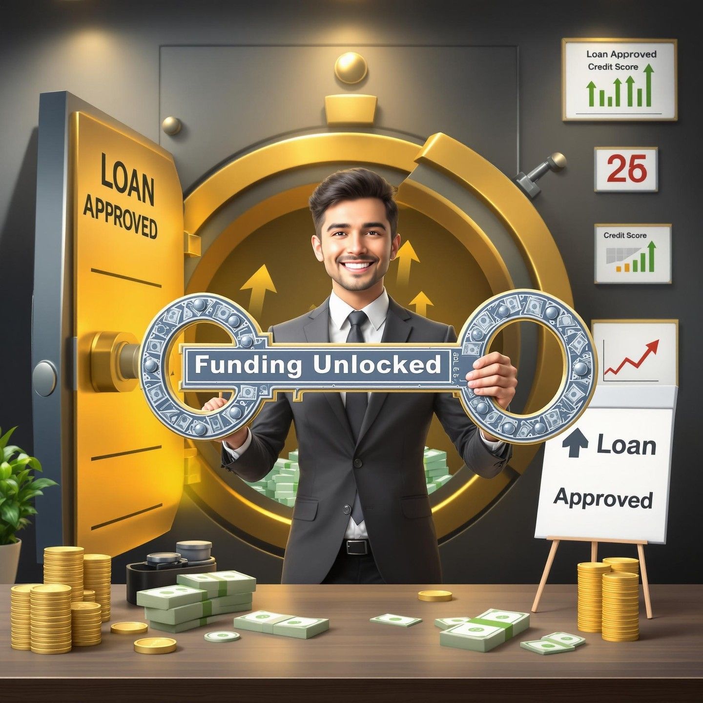 Instagram post: Funding-unlocked vault metaphor is memorable