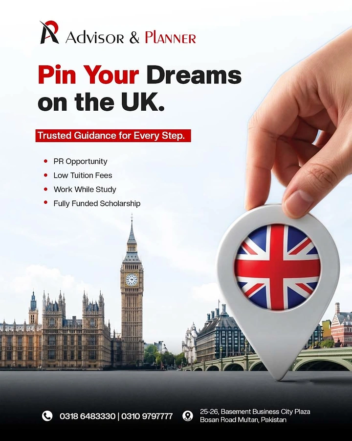 Study Abroad Consultants creative ad: Pin-your-dreams copy drives location-pin metaphor