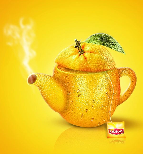 Tea & Chai Brands creative ad: Lemon turned into teapot