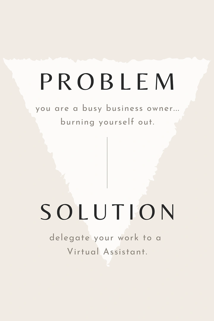 Virtual Assistant Services creative ad: Torn-paper problem-to-solution metaphor