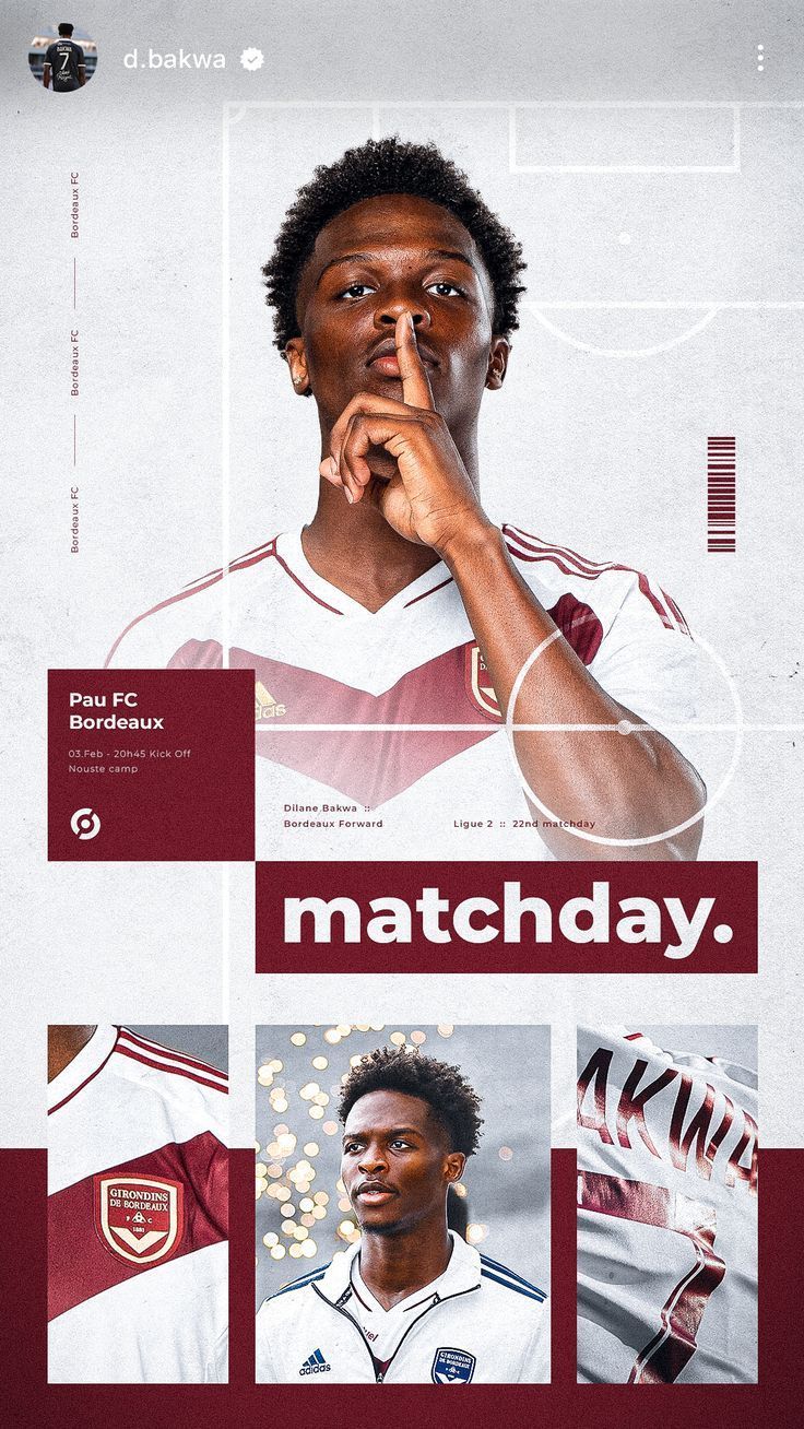 Story: Footballer making a shush gesture in a white and burgundy kit