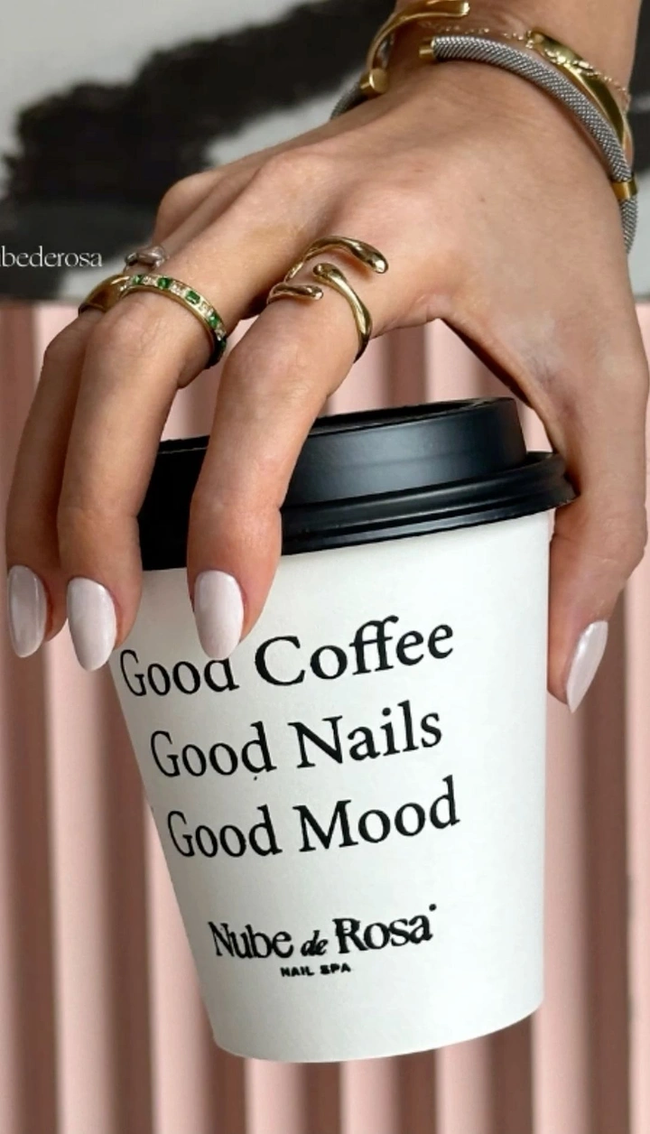 Nail Salons creative ad: Branded coffee cup with witty nail copy