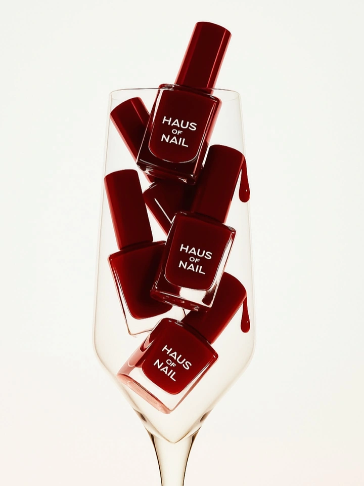 Nail Polish Brands creative ad: Nail polish posed as cocktail