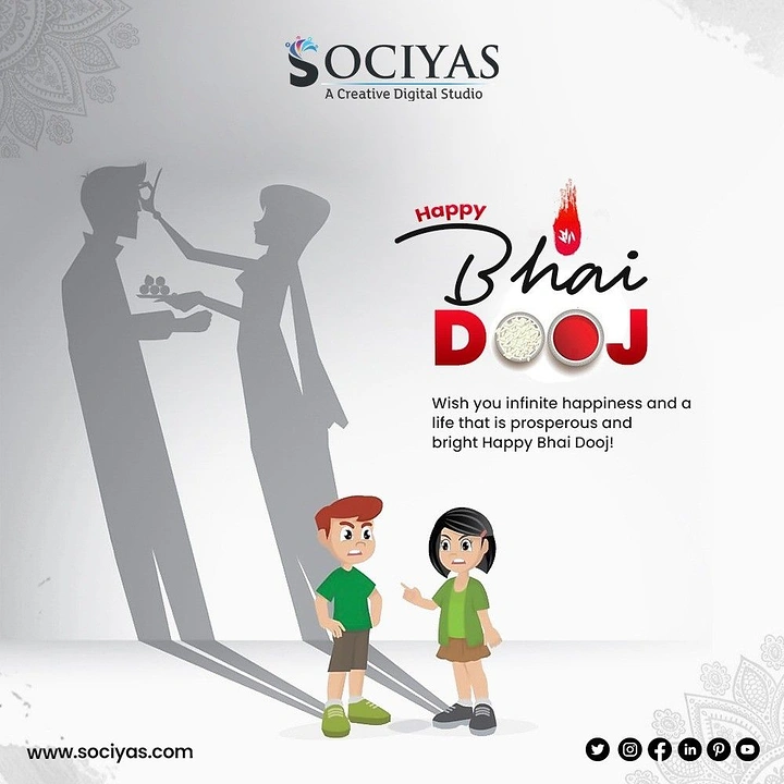 Bhai Dooj creative ad: Squabbling cartoon siblings casting shadows of adult tilak ritual